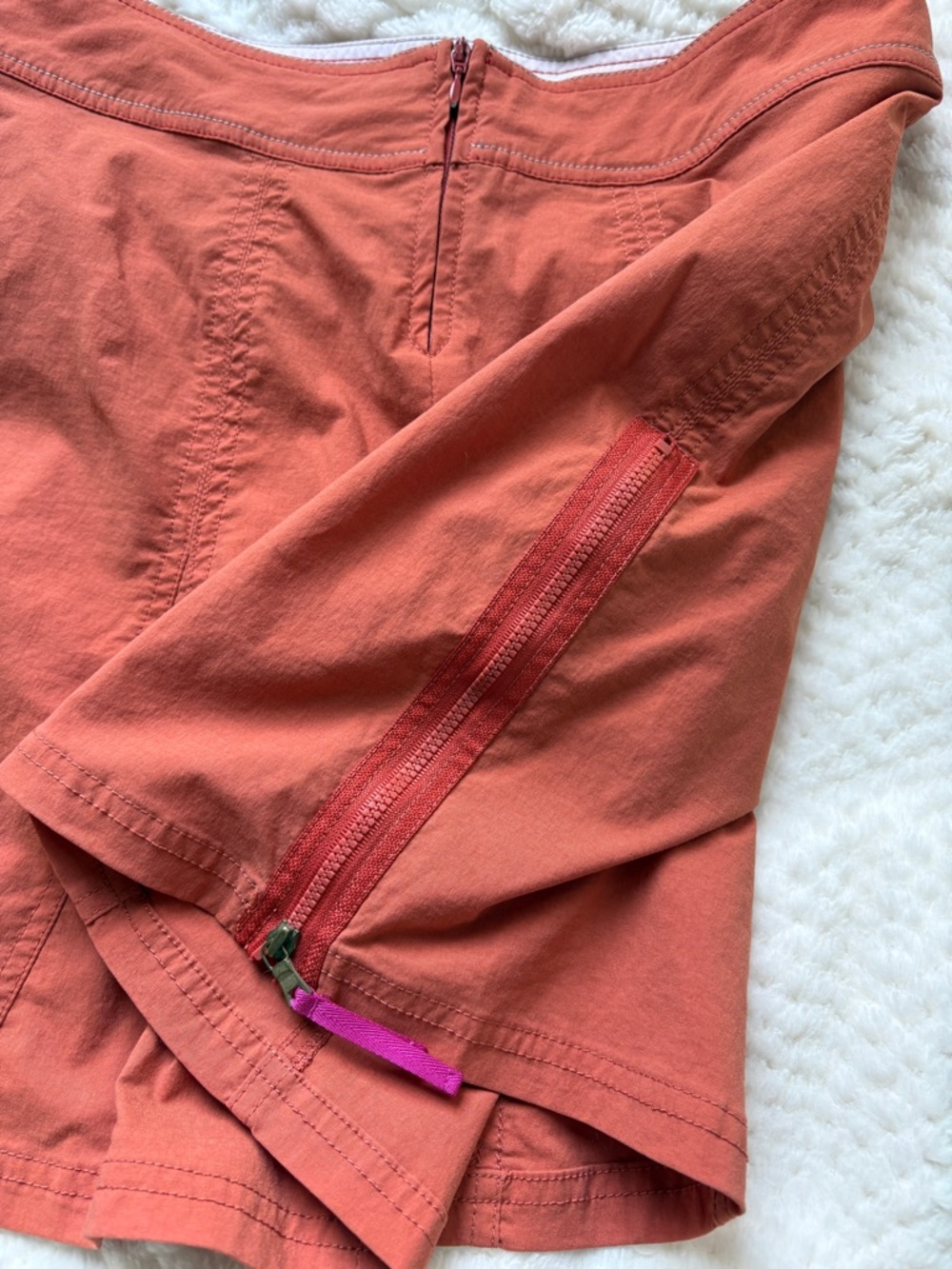 Title Nine Trail Mix Coral Athletic Skort with Zip Closure - Picture 8 of 10